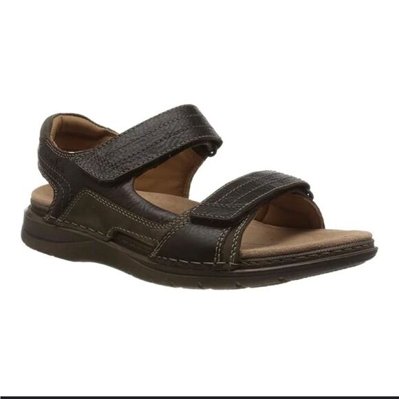 Clarks Nature Trek Unstructured Men’s‎ Leather Sandals - Mahogany 7M - Picture 1 of 8